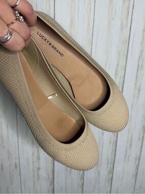 Lucky Brand Cream Knit Ballet Flats 7
